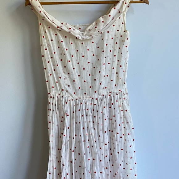 Eveliina Vintage 1950s Polka Dot sheer dress XS - Picture 8 of 11